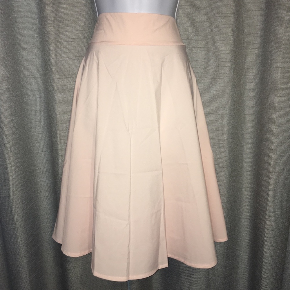 Pale Pink A-Line Skirt - XL